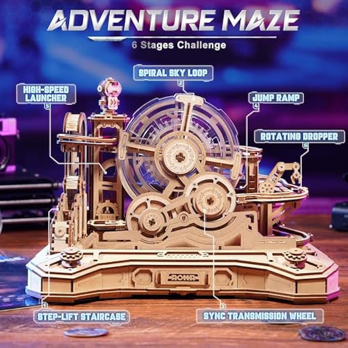 3D WOODEN PUZZLE GEAR BALL CHALLENGE ADULT CIRCUITS WOODEN MODEL BUILDING DIY GIFTS FOR MEN AND CHILDREN - Image 3